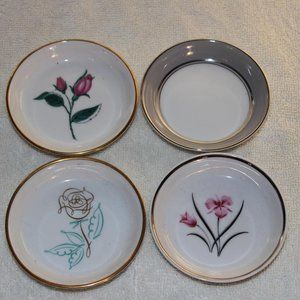 4 SET 3-1/4" PLATES EASTERLING BAVARIA GERMANY CAPRICE, RADIANCE, MAJESTIC, ROSE